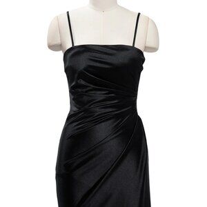 New Short  Solid Cocktail Dress w/ Straight Across Neck & Zipper Back TR D715
